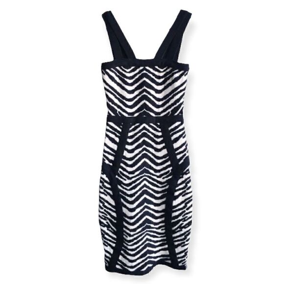 FOREVER 21 ANIMAL PRINT ZEBRA KNIT BODYCON DRESS M - Picture 1 of 11